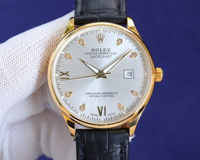 Rolex Datejust 8215 Movement 40mm 316L Steel White/Gold Face Watch